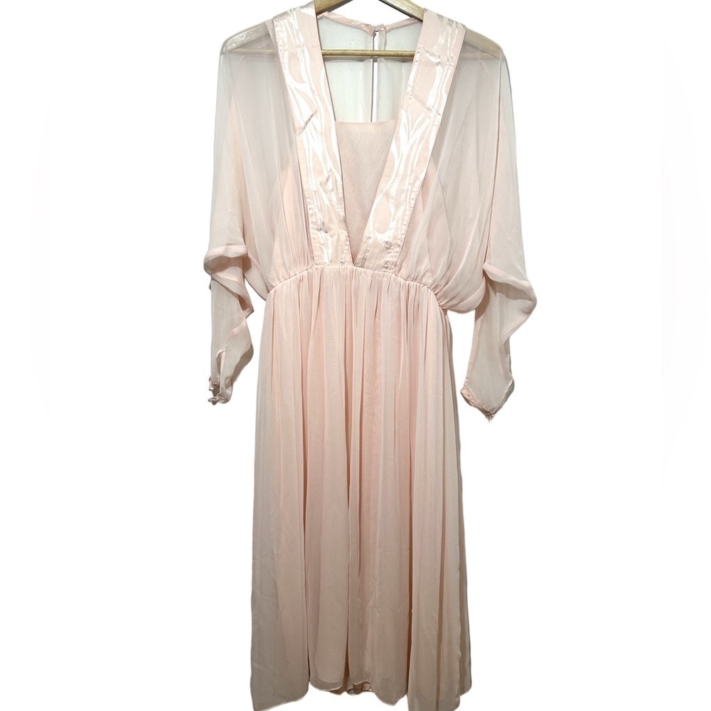 Vintage Sheer Pink Dress Size 8